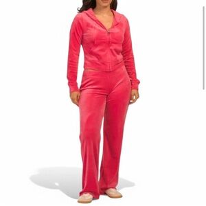 NEW OG Bling Juicy Couture velour tracksuit in hot Pink, sz Medium